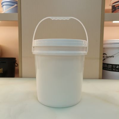 Thực phẩm lớp 5 gallon thùng nhựa màu trắng với nắp xếp lại tái chế