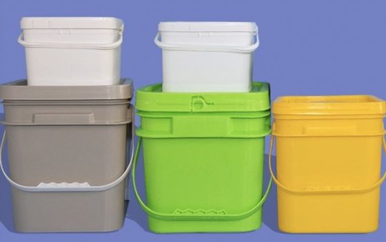 2 Lbs Quadrat Cung cấp thực phẩm thùng nhựa với nắp IML trang trí