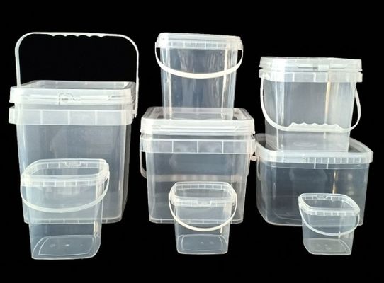 2 Lbs Quadrat Cung cấp thực phẩm thùng nhựa với nắp IML trang trí