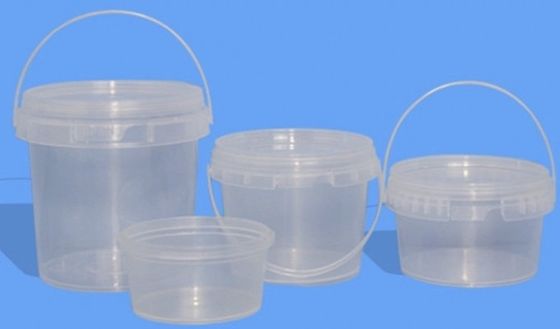 5l Đồ nhựa rõ ràng xô với nắp trang trí chuyển nhiệt