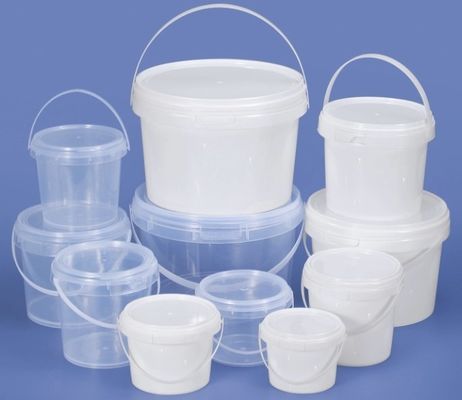 5l Đồ nhựa rõ ràng xô với nắp trang trí chuyển nhiệt