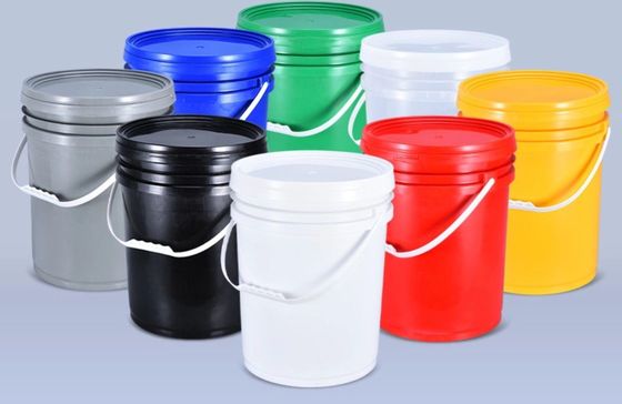 IML trang trí hóa học xô 5 gallon trắng nhựa xô đặt ăn mòn